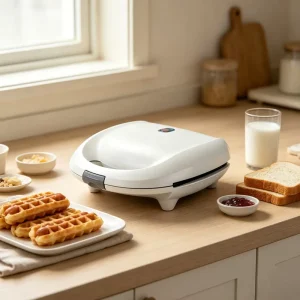 220-240V JD20307 Hot Dog Waffle Machine Fixed Non-stick Plate Cord Wrap Storage Safety Protection for Home Use