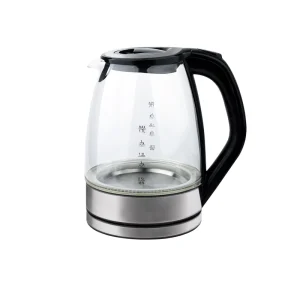 2200W 1.6 2.0L Cordless Electric Glass Tea Pot Kettle 360 Degree Rotational Base Automatic Shut Off Fast Temperature Control