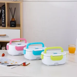 220V 1.05L Plastic Portable Tiffin Bento Thermo Electric Food Warmer Lunch Box Warmer