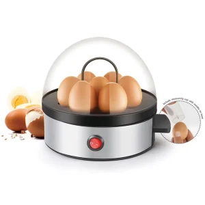 220V Electric Egg Boiler 350W 7 Eggs Capacity Rapid Egg Cooker With Auto Shut Off for Omelet Soft Medium and Hard Boiled