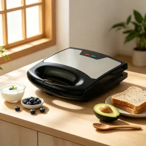 220V Household Breakfast Sandwich Maker JD20507S Fixed Non-stick Plate Cord Wrap Storage