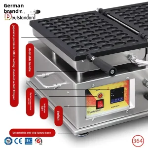 220V Snack Food Extruder Double Coins Waffle Molding Maker Korean Style Pancake Waffle Machine Food Production Line
