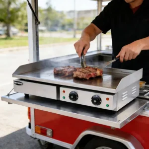 220V Stainless Steel Commercial Electric Griddle Grill Flat Grill Pans Electric Griddle