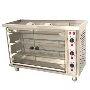 220V Stainless Steel Electric Three-stick Rotisserie Chicken Machine Commercial Use Eco friendly 6kw