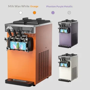 220W Heavy Duty Automatic Ice Cream Machine Stainless Steel Handheld Electric Kitchen Appliance for Ice Cream