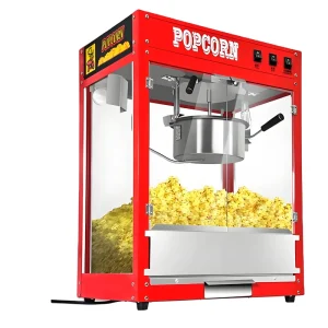 220v Commercial Stainless Steel Popcorn Machine for Movie Theater Snack Bar Large Capacity Electric Popcorn