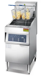220v Floorstanding Fully Electric Control Friddle Deep Fryer with Cover Oil Filtration