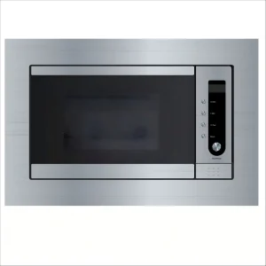 23L 800W Built in Microwave Oven with Grill Stainless Steel 5 Power Level Timer Defrost Cooking End Signal for Kitchen MEG537