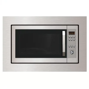 23L 800W Built-in Microwave Oven with Grill Stainless Steel Defrost Child Lock Cooking End Signal for Home Kitchen MEG53K-2