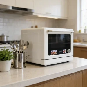 23L Countertop Smart Air Fry Toaster Oven Stainless Steel Electric Convection Oven for Household Baking Roast Oil Free Cooking