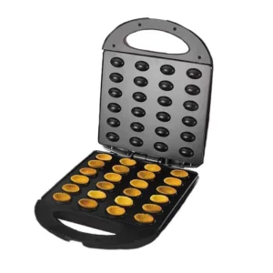 24 Hole Stainless Steel Electric Walnut Cake Machine Non Stick Nut Shape Mini Waffle Maker for Household Breakfast Walnut