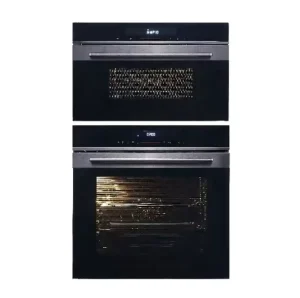24 Inch 60 cm Built-in 34 L Microwave and 72 L Oven Set Touch Control Black