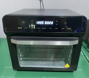 24 L Black Stainless Steel Countertop Electric Furnace Air Fryer 1700W Oil Free Oven