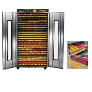 24-Trays Electric Digital 304 Stainless Steel Food Dryer Large Capacity Commercial Fruit Vegetable Drying Dehydrator Time Zone
