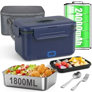 24000mAh 1.8L Large Capacity 13.2V Rechargeable Lunch Box Electric Lunch Box for Students Office