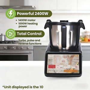 2400W Smart Cooking Machine 10 inch TFT Touch 4.5L Stainless Steel Bowl Robot Cooker Thermo Cooker Machine Wifi Connect Recipes