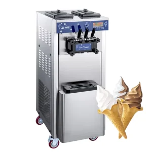 25-28L/H High Output 2000w Ice Cream Maker Machines 3 Flavor Soft Ice Cream Machine with Yogurt Milk Chocolate