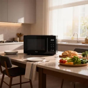 25 L Touch Control Stainless Steel Microwave Oven with Digital Timer Compact Design for Small Kitchens and Household Use