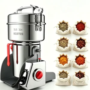 2500g Stainless Steel Electric Grinder Automatic Flour Mill Coffee Bean Spice Food Grinding Machine
