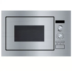 25L 900W Built-in Microwave Oven with Grill Stainless Steel 6 Auto Menus Timer 5 Power Level LED Display for Home MEG55T-2