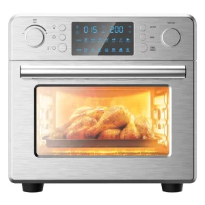 25L Air Fryer 1800W Air Fryer Oven With BBQ Rack and Skewers for Frying Roasting Oil Free