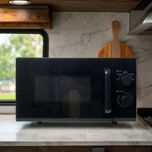 25L Compact Mechanical 1050W Class Energy Efficient Microwave Oven Stainless Steel Cavity Glass Housing China Factory