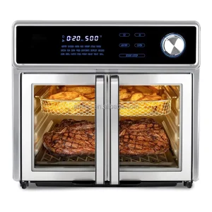 25L Family Size Steam Air Fryer Toaster Oven Multi Function Rotisserie Dehydrator Oil Free Electric Oven