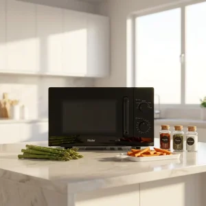 25L Kitchen Electric Multifunction Baking Microwave Mechanical Timer Control Glass Housing Steam Sensor Cooking Functions