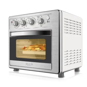 25L Metal Wire Drawing Process 3 in 1 Electric Oven Air Fryer Toaster Stainless Steel Kitchen with Visual Window