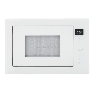 25L White Integrated Built in Microwave Oven 220V Full Touch Glass Housing Electric Power Source Stainless Steel
