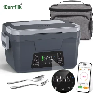 27000mAh Smart Lunch Box Self Heating Battery Powered Portable Food Warmer Cordless Electric APP Controlled for Car Use