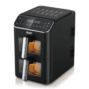 2800W Air Fryer Oil Free Fryer Digital Hot Air Oven Dual Basket 12L Family Size Multi Purpose Cooking Appliance