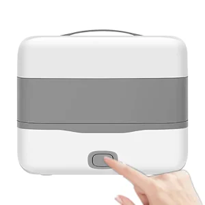 2L 110V-240V 4 in 1 Chargeable Electric Cooking Lunch Box Battery Powered Fast Heating Food Container Electric Lunch Box