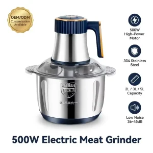 2L 3L 5L Electric Mincer Grinder 304 Stainless Steel Multifunctional Vegetable Slicer Chopper Meat Processor 220V EU Plug