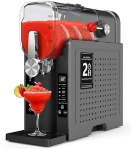 2L Automatic Single Cylinder Plastic Slushy Machine Cold Drink Snow Melter Ice Crushers Shavers for Small Household Outdoor