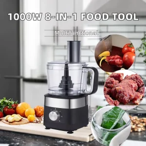 2L Commercial Multi-Function Food Processor Chopper Blender Mixer Meat Grinder Egg Beater Accessories for Home Use