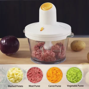 2L Large Glass Bowl Multifunction Multi-purpose Variable Speed Motor 220V Household Use Non-Stop Electric Meat Mincer Grinder
