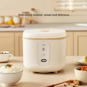 2L Mini Rice Cooker Multifunctional Intelligent Steamer for 2-4 People Household Small Plastic Steaming Measuring Cup