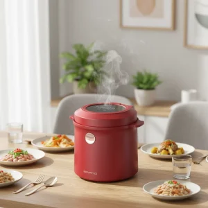 2L Multi-Purpose Electric Rice Cooker Microcomputer Control Underpan Heating Digital LED Display Non-Stick Coating Timer