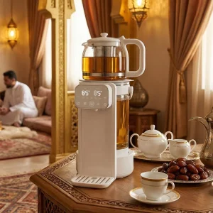 2L+0.6L Turkish Hot Water Cup Bottom Cover Smart Tea Maker Kettles Intelligent Glass Electric Turkish Portable Samovar Kettle