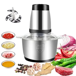 2Speeds 304 Stainless Steel Electric Chopper Meat Grinder Mincer Food Processor Slicer Vegetable Food Chopper Meat Slicer Machine