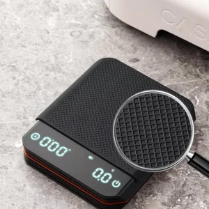 2kg 0.1g Digital Kitchen Coffee Scale ABS Plastic Material LCD Display Timer Pour Drip Espresso Features
