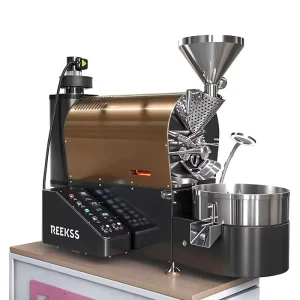 2kg Professional Gas Electric Heating Coffee Roaster Stainless Steel Drum Roaster for Home Baristas Coffee Shops Cafes