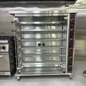 3 6 9 Rod Stainless Steel Gas Rotisserie Commercial Chicken Rotisserie Machine Rotary Grill Rack for Restaurant Oven Roasting