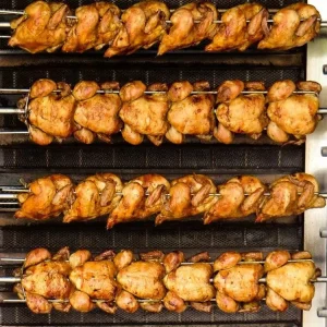 3 6 9 Rods Commercial Stainless Steel Electric Rotating Grill Gas Chicken Roasting Machine for Hotel Use Chicken Rotisserie Oven