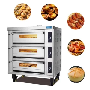 3 Decks 6 Trays Bakery Equipment Electric Baking Bread Pizza Cake Rotisserie Oven Machines