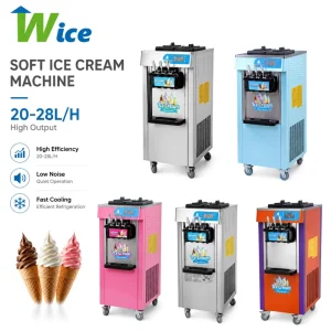 3 Flavors Ice Cream Machine High Capacity for Home Use and Restaurants with Fruit Milk Water Ingredients