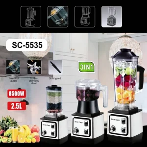 3 IN 1 Electric Portable Baby Food Processor Blender 2.5L Smoothies Maker Juicer Multi functional Mixer Leak Proof 5 Speeds