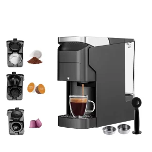 3 In1 Espresso Coffee Machine 20Bar Capsule Coffee Maker Coffee Pod Coffee Pad Machine with Self cleaning