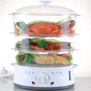 3 Layer Instant Steam Cooker Electric Food Steamer Pot